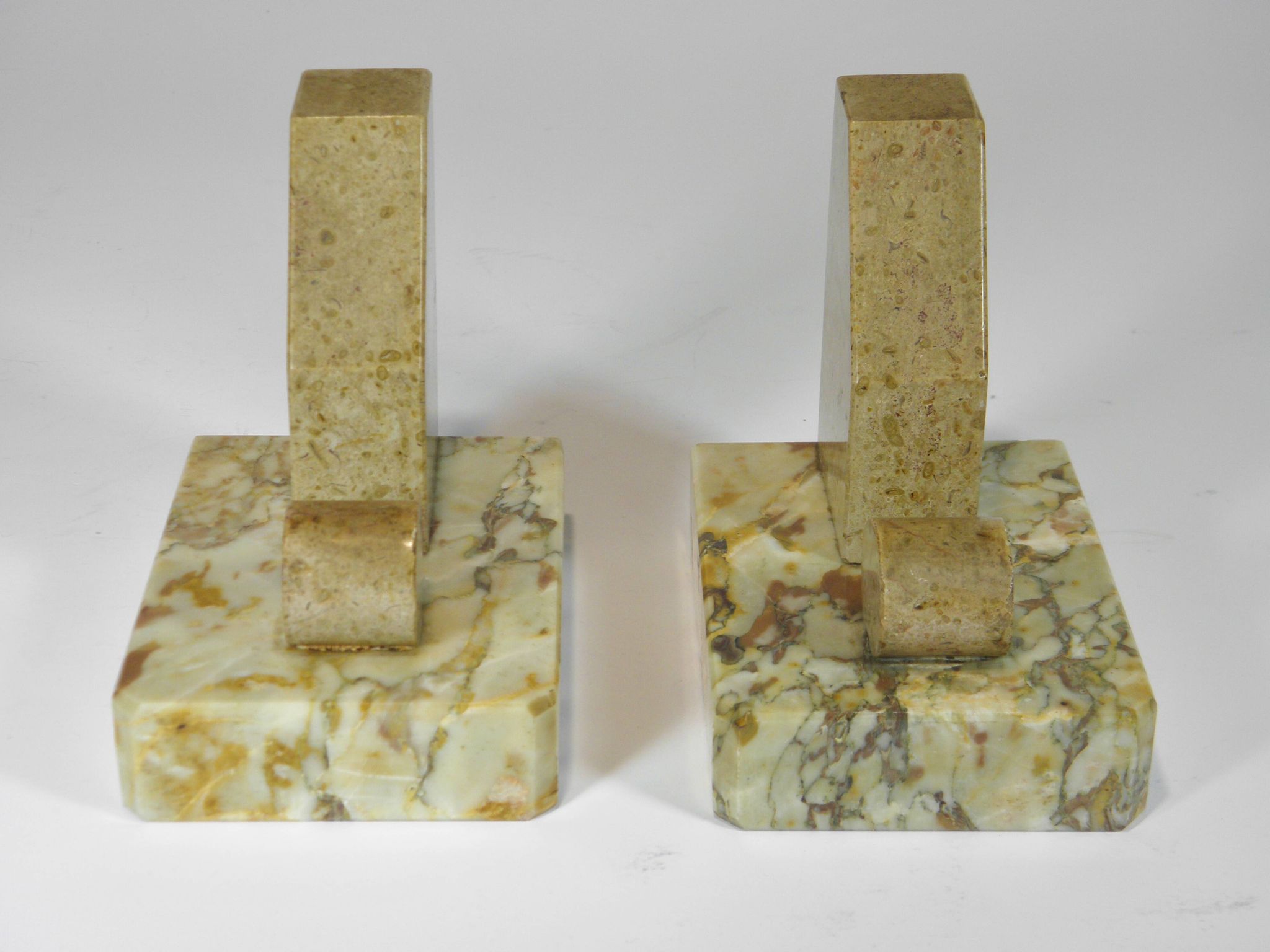 Pair of Marble Bookends from the Art Deco period