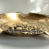 Large Vintage Solid Brass Ashtray