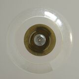 Vintage brass and bubble glass pendant lamp mid century modern hanging lamp