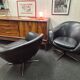 Vintage balloon shell armchair