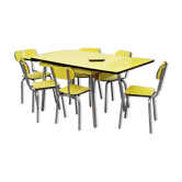 Table and 6 formica chair