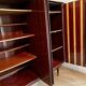 Large vintage 1950s wardrobe in formica and mirror.