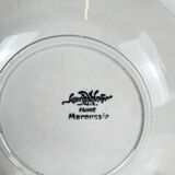 7 assiettes à dessert Sarreguemines "Maroussia", début XXe
