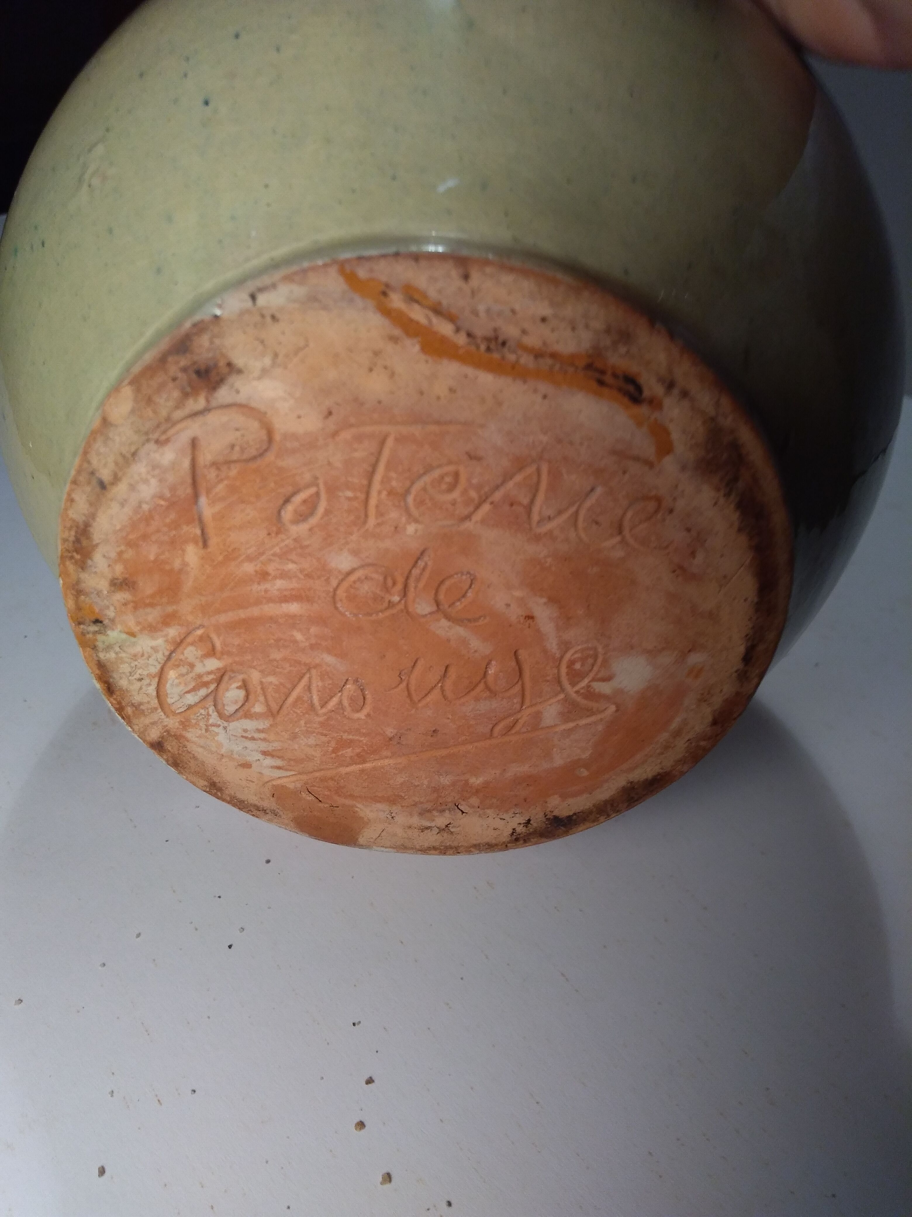 Carouge pottery water pitcher