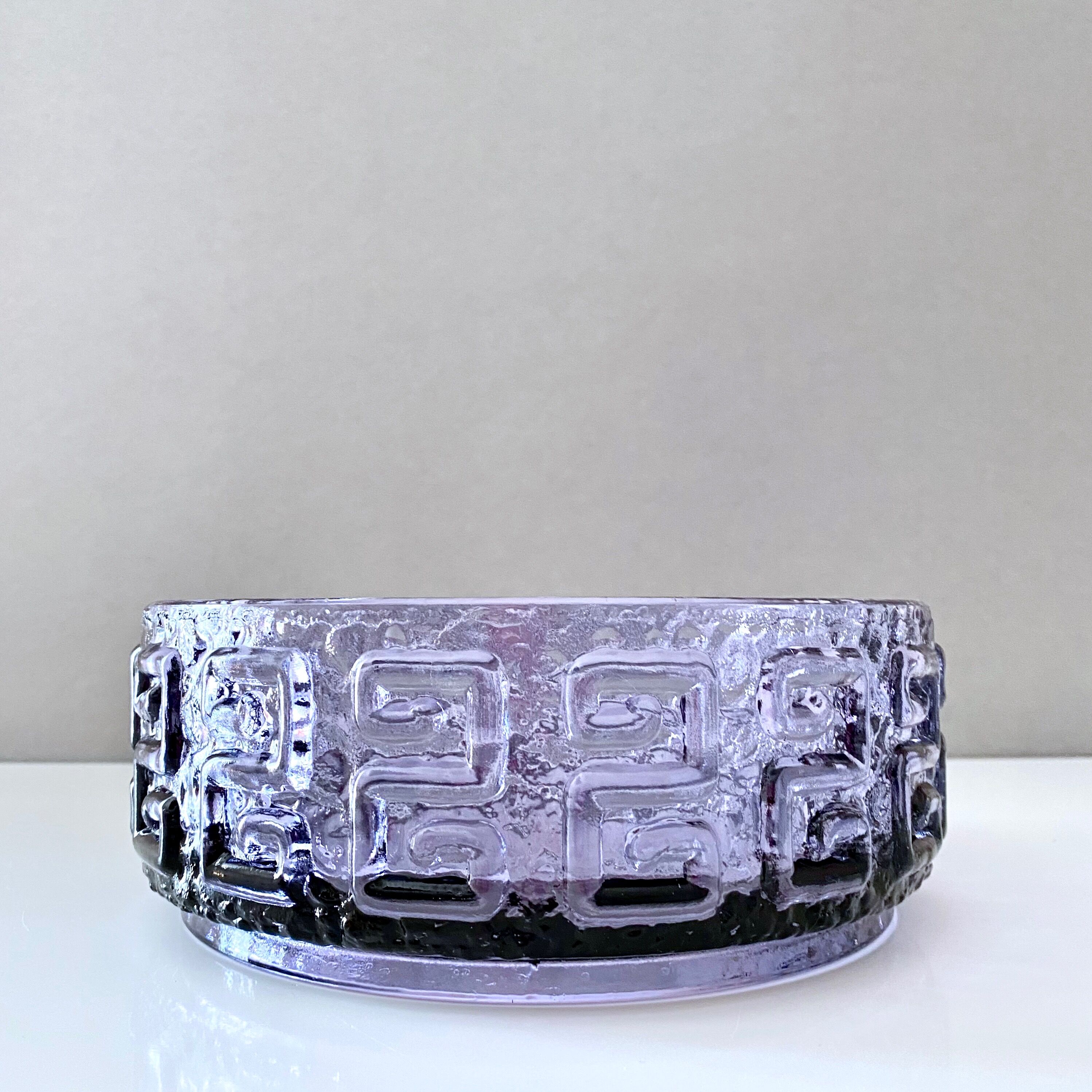 Glass bowl Taalari of Riihimäki glass Finland, scandinavian design