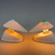 1960s Pair of White Bakelite Table or Wall Lamp, Czechoslovakia