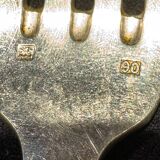 Set of 11 antique place settings – Saglier Frères & Cie, silversmiths in Paris