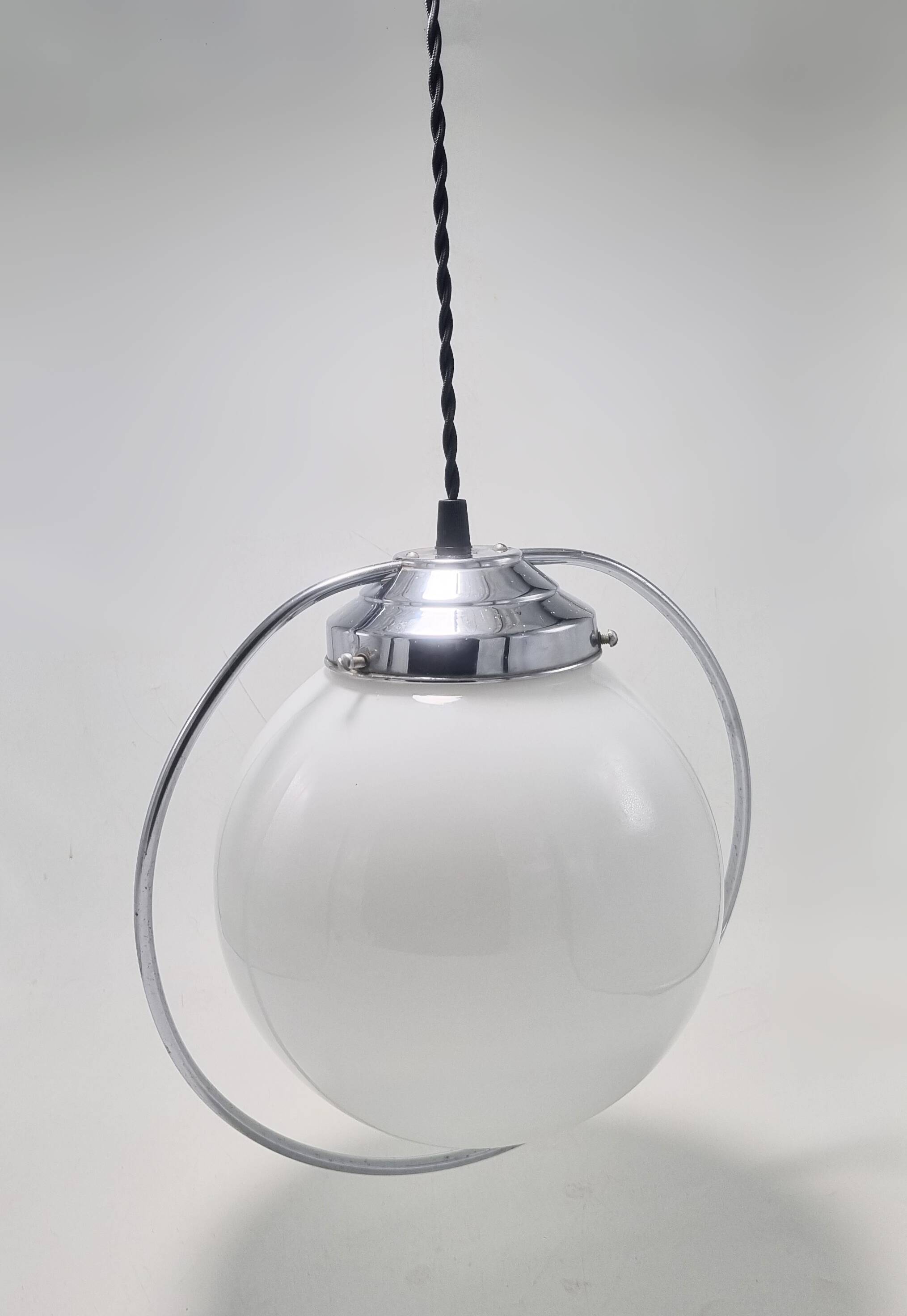 Opaline globe pendant