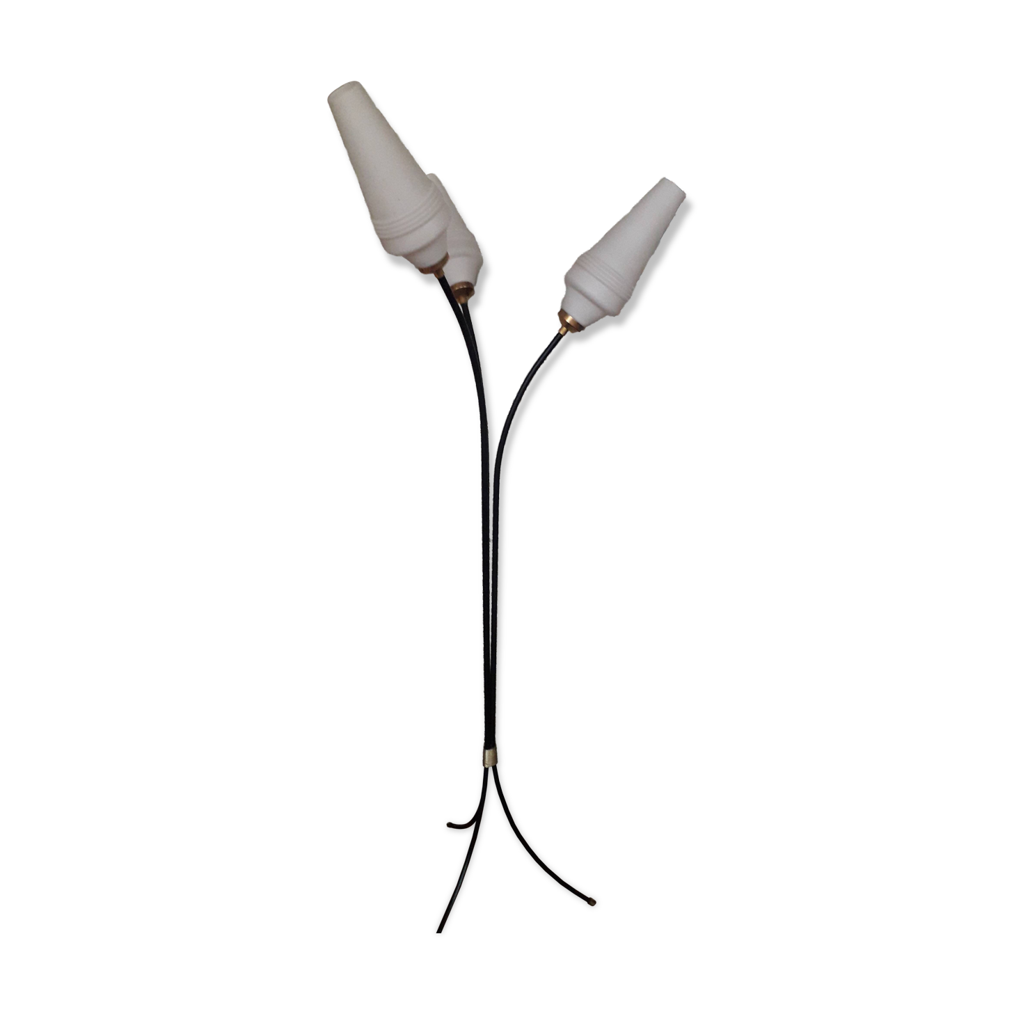 1950s metal tripod floor lamp