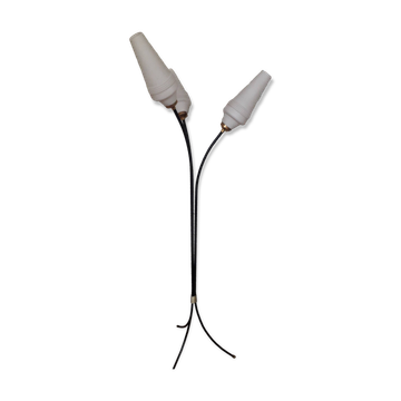 Lampadaire tripode métallique des années 50