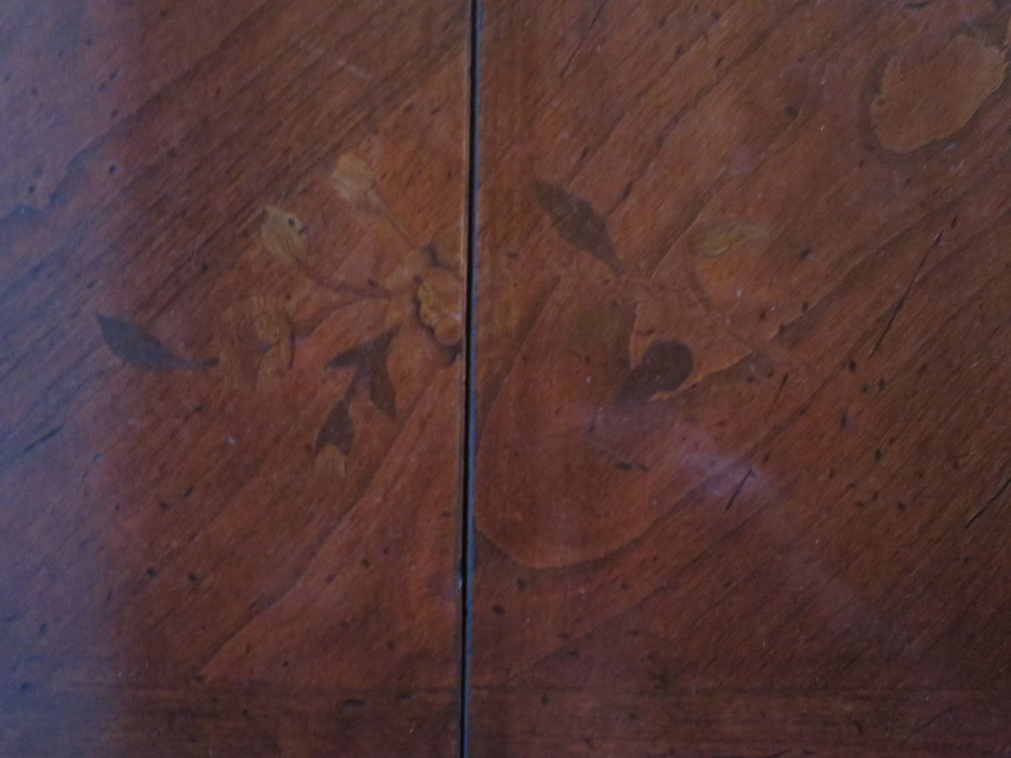Secretary with mechanism - 4 secret drawers - lock - marquetry chessboard - 1950
