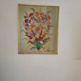 Oil on burlap and frame