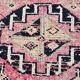 Soft Pink & Orange Rare Style Vintage Runner Rug, 91x359 Cm