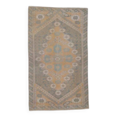 Tapis couloir en laine noué à la main turc des années 1970 92x175