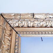 Molded frame in wood and gilded stucco, XIXth, 25 cm x 17 cm