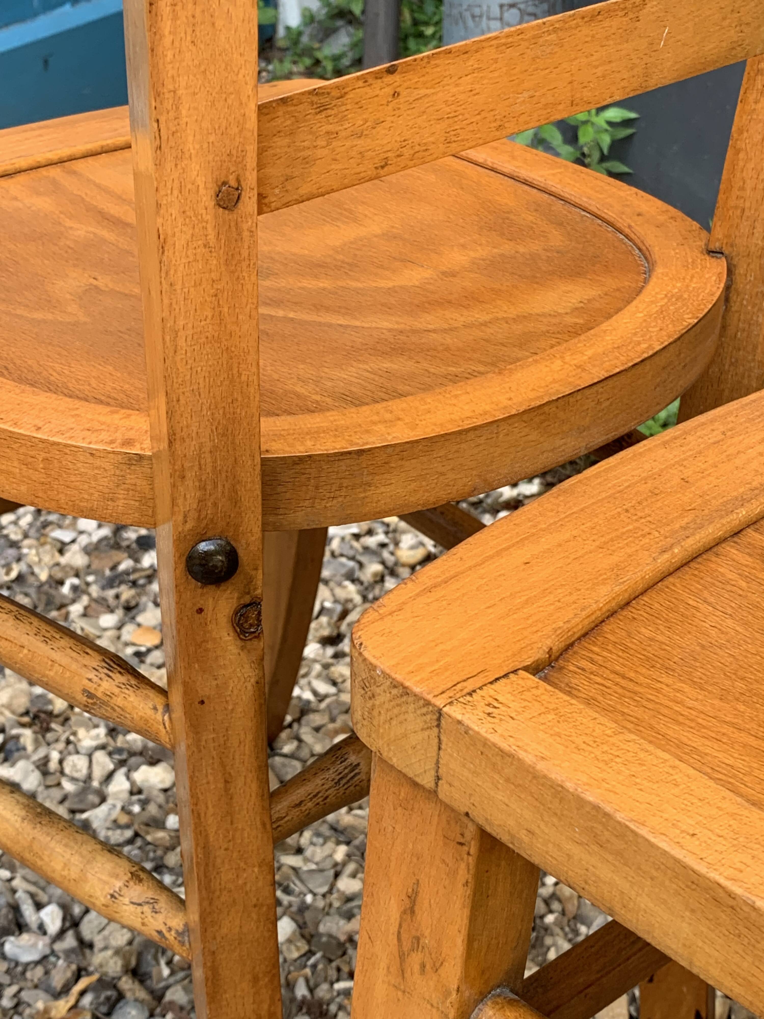 4 vintage Luterma bistro chairs 1940