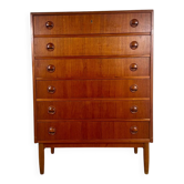 Danish teak chest of drawers, 1960s