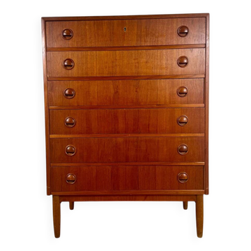 Danish teak chest of drawers, 1960s