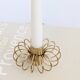 Vintage Brass Spiral Candle Holder Minimalist Midcentury Design