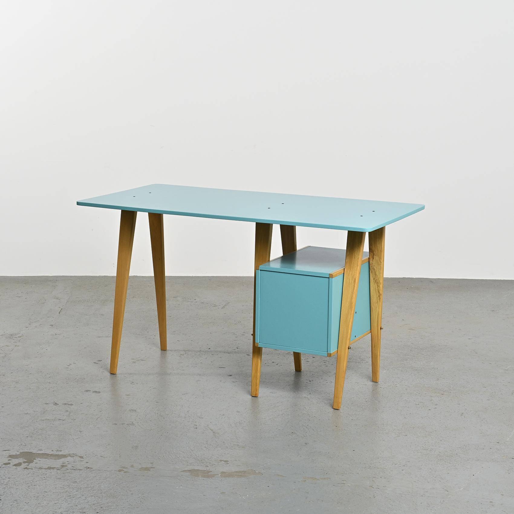 Ensemble bureau et chaise par André Sornay, Sornay Meubles Lyon 1955