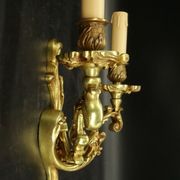 Pair of Louis XV style sconces by Lucien Gau Paris