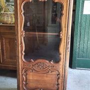 Vitrine style louis xv 1 porte en merisier