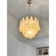 Contemporary Modern Sanded Champagne "Rondini" Murano Chandelier by Simoeng