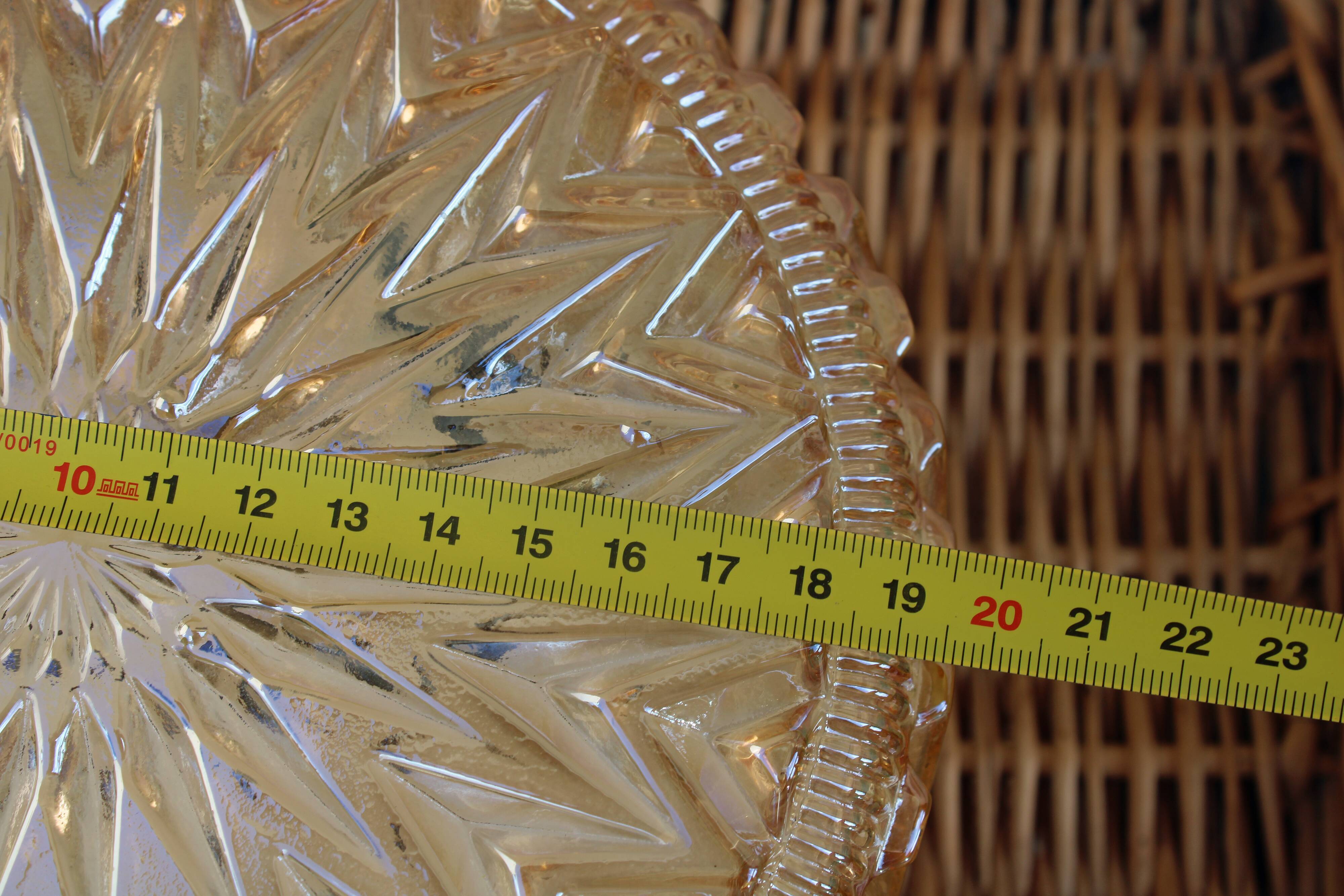 Amber moulded glass ceiling