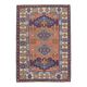 1970s Vintage Turkish Oushak Handmade Wool Cotton Orange  Area Rug 136x192