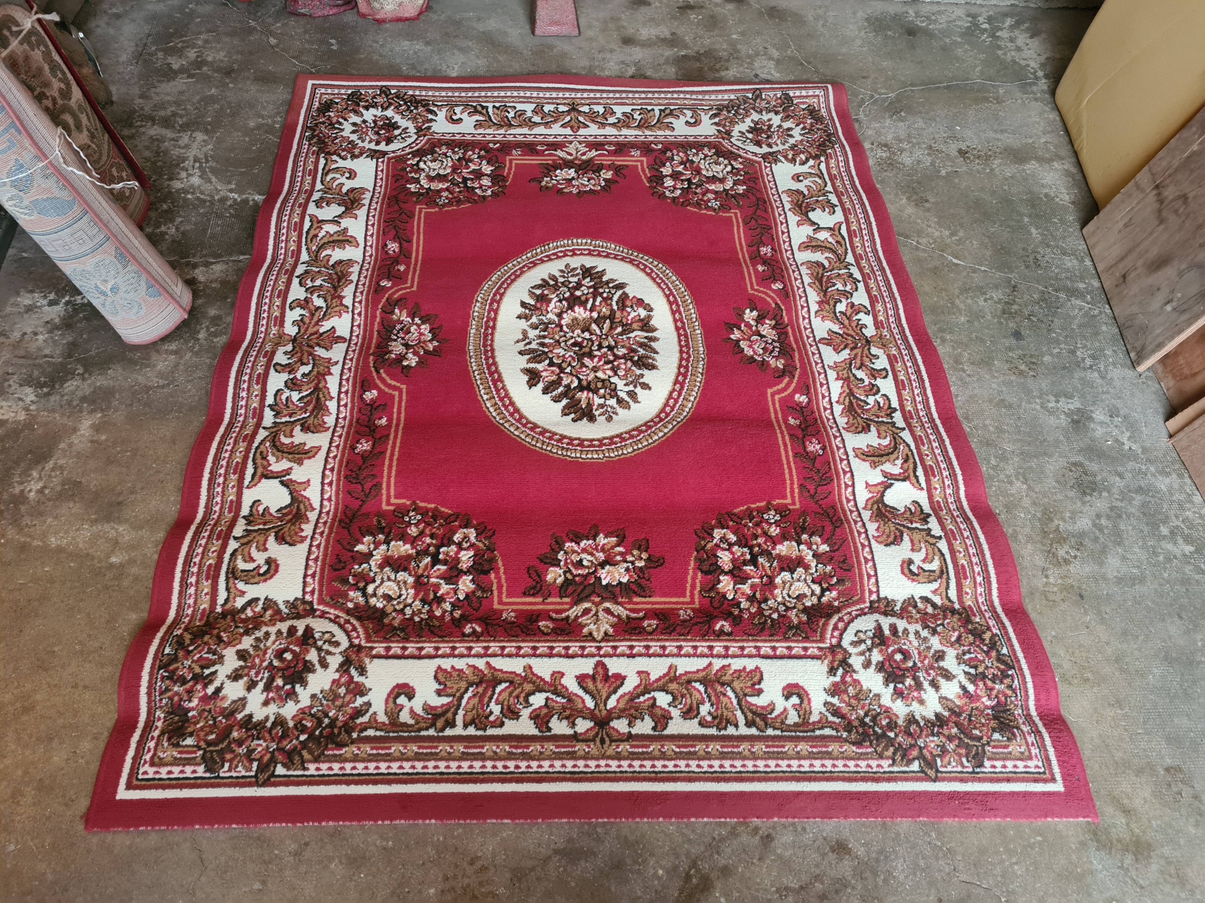 Vintage red carpet 1m62 x 2m15