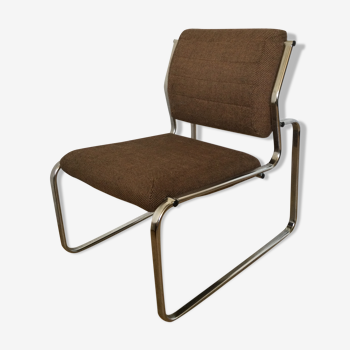 Fauteuil vintage années 60/70 chrome et tissu