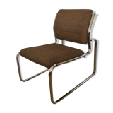 Vintage 60/70s chrome and fabric chair