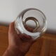 Engraved glass and silver metal candy