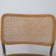 Paire de chaise Marcel Breuer cannage et tissu