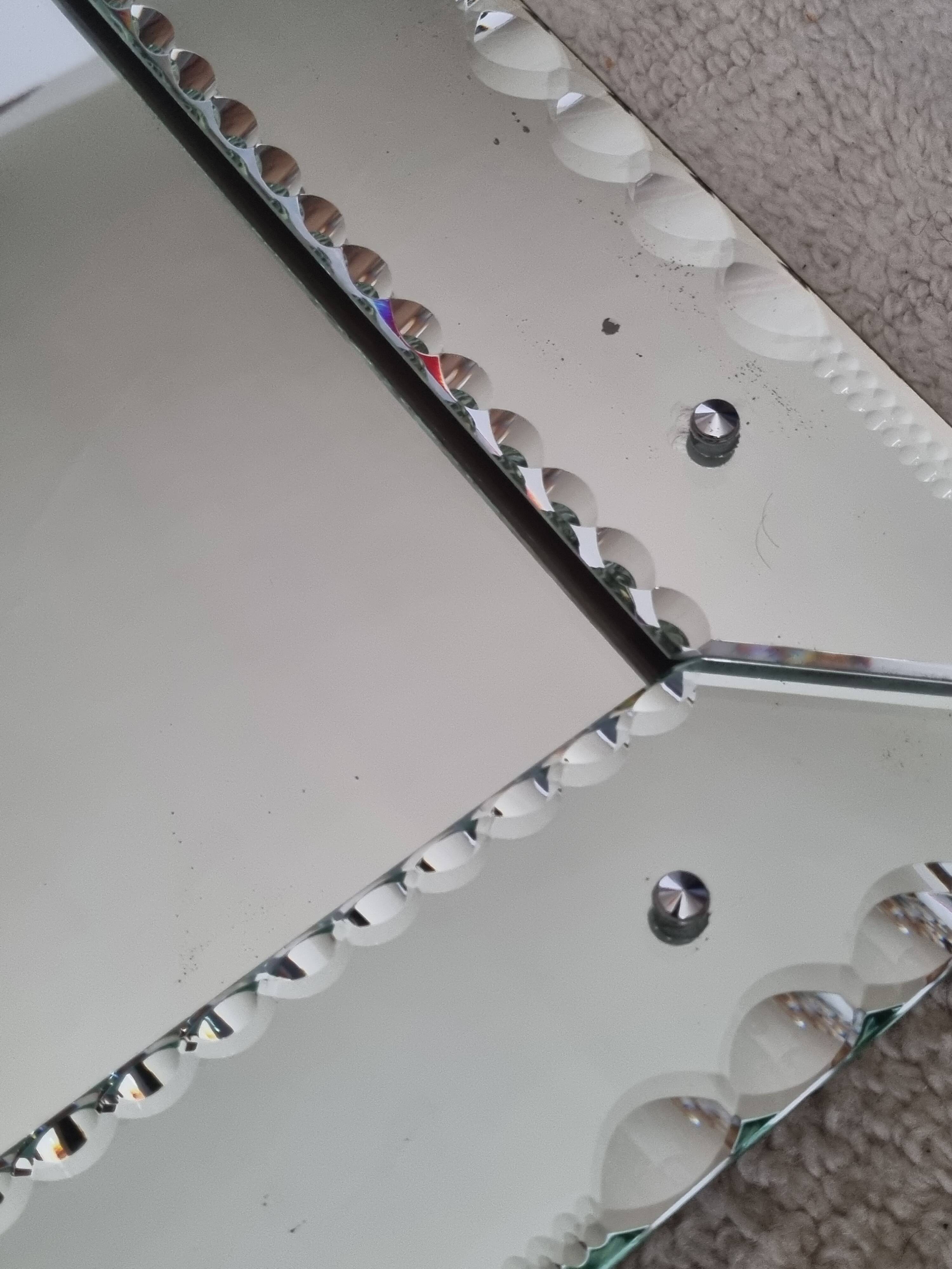 Vintage Venetian style mirror, to stand, 124 x 63 cm