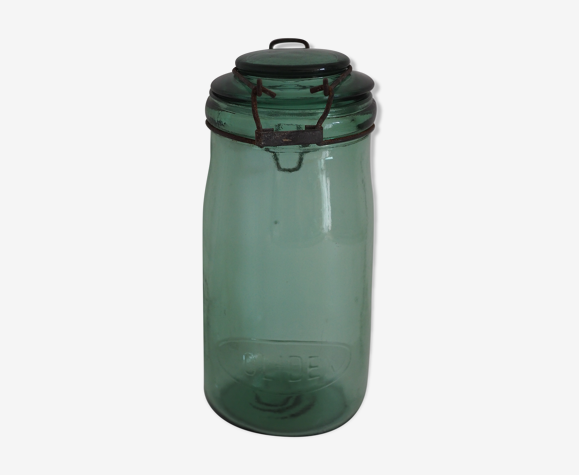 Bocal de conserve en verre « solidex » de couleur verte