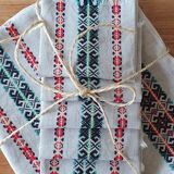 Nappe et serviettes de table tissus basque
