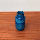 Mid-century Italian Rimini Blu ceramic vase by Aldo Londi for Bitossi.