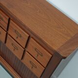 Vintage Mid-Century Dutch Hardwood Shop / Apothecary or Filing Cabinet