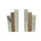 Pair of bookends, Art Deco, ivory white marble, Germany, 1930s.