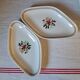 Suite de 8 assiettes plates peintes main