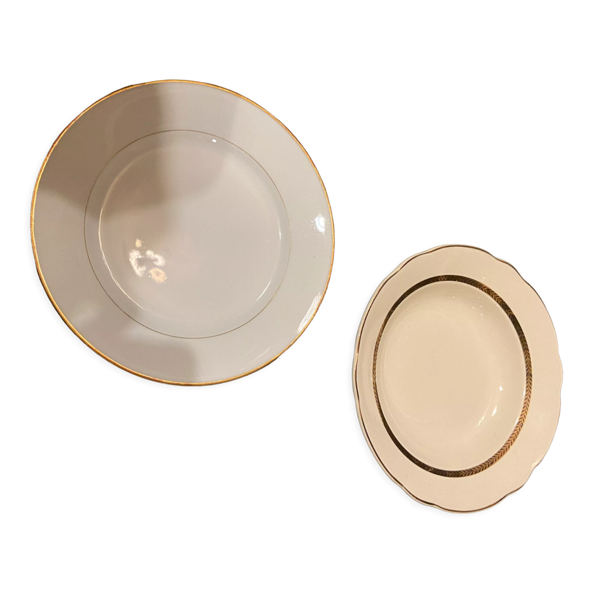 PRODUCT POP UP CHRISTMAS 2022 - 6 plates in white and gold porcelain