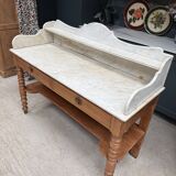 Antique pine and marble toilet furniture (renovated)