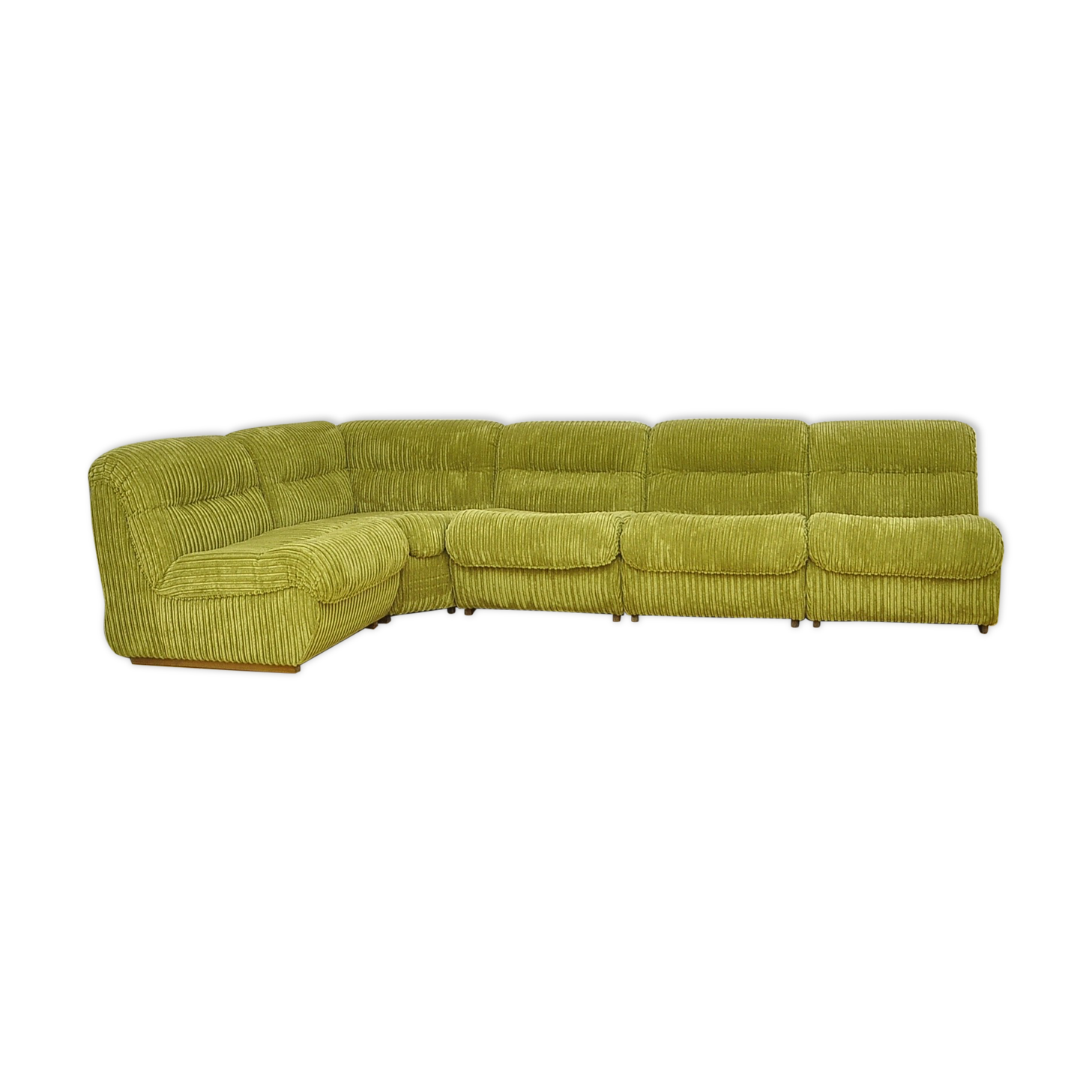Mid-century corduroy modular sofa, 70s