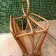 Rattan magazine rack