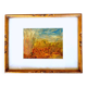 Painting – Oil on paper framed under glass – Semi-abstract landscape 1920