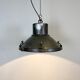 Industrial aluminium factory lamp with glass cover, 1960s