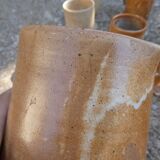 Service mazagrans and decanter in enamelled stoneware.
