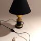 Barber lamp black metal and gilded brass 1960.
