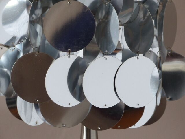 Table lamp silver lozenge and tulip foot, end of the years 70